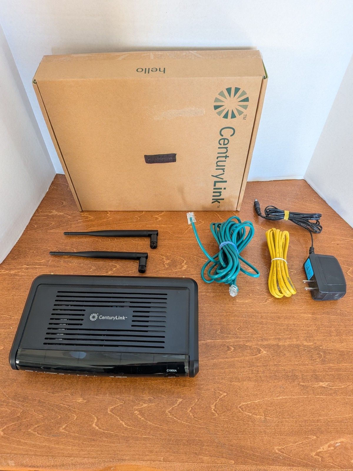Century Link C1900A 802.11n WiFi Modem Router - With Cords, Power Adapter