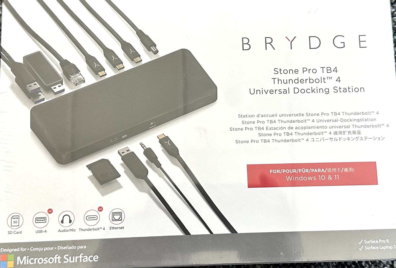 Brydge Stone Pro TB4 Thunderbolt 4 Universal Docking Station (New / Not Sealed)