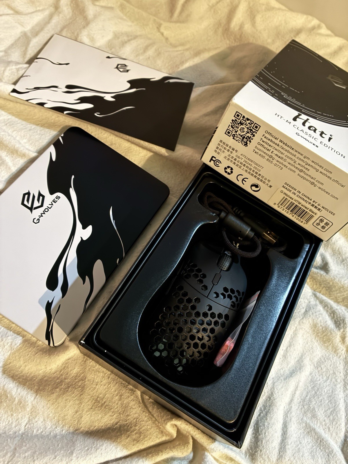 G-Wolves HT-M Classic Edition Wired Optical Gaming Mouse Scroll Wheel Black