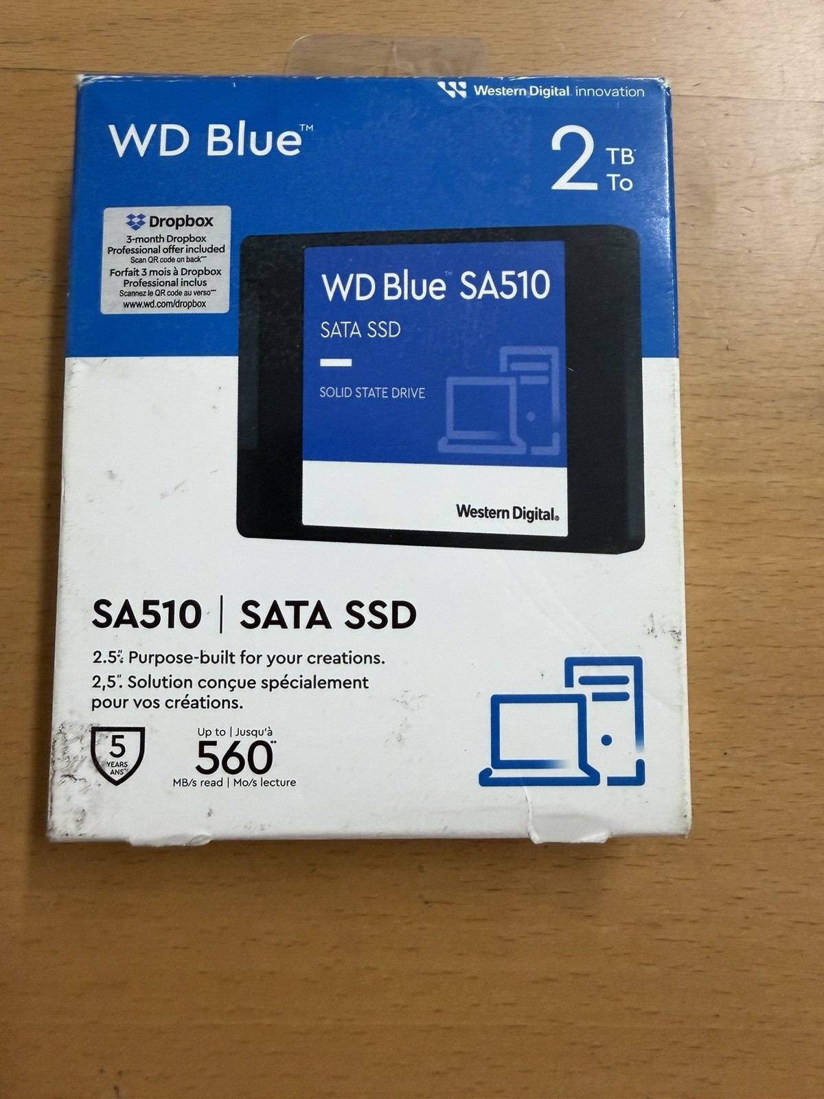 Western Digital WD Blue SA510 2TB 2.5in SATA Internal SSD Solid State Drive