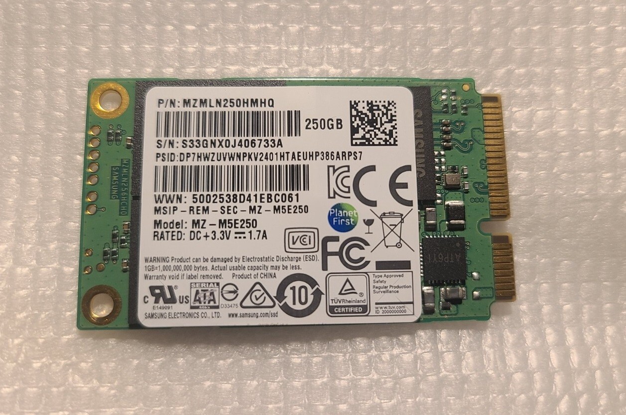 Genuine Samsung 850 EVO mSATA SSD 250GB  MZMLN250HMHQ MZ-M5E250