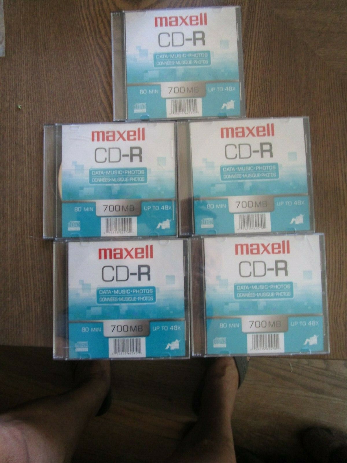 5 Brand New in pkg Maxwell CD-R 48X Data, Music, Photos