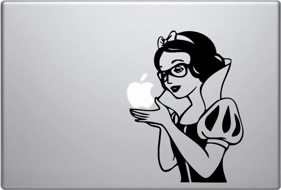 Snow White Geek Vinyl Decal Sticker Skin for Apple MacBook Pro Air Mac 13" 