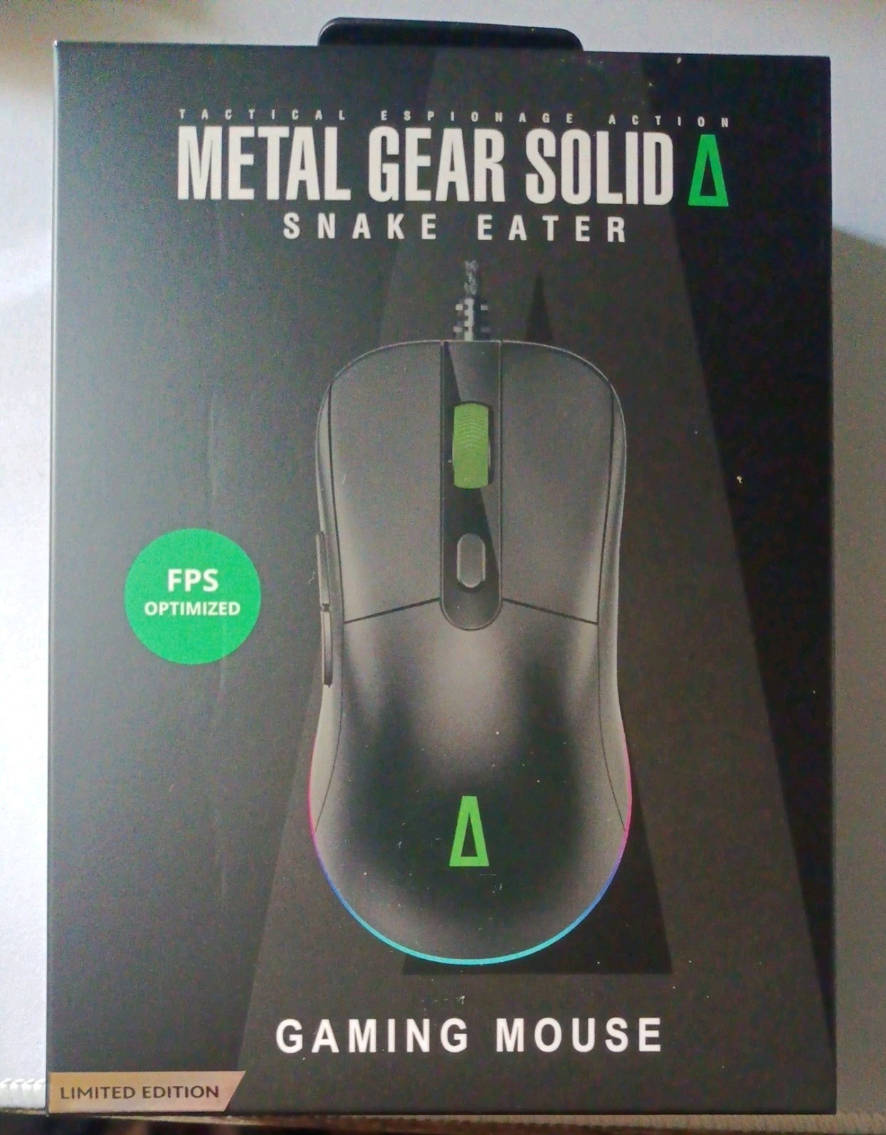 Limited Ed. Metal Gear Solid Snake Eater Gaming Mouse FPS Optimized NEW Sealed