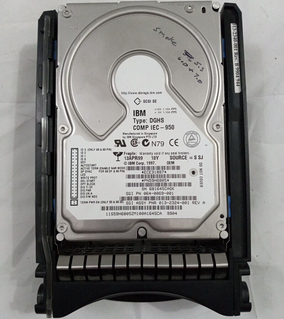 IBM DGHS IEC-950 59H6805 SCSI Internal HDD Untested