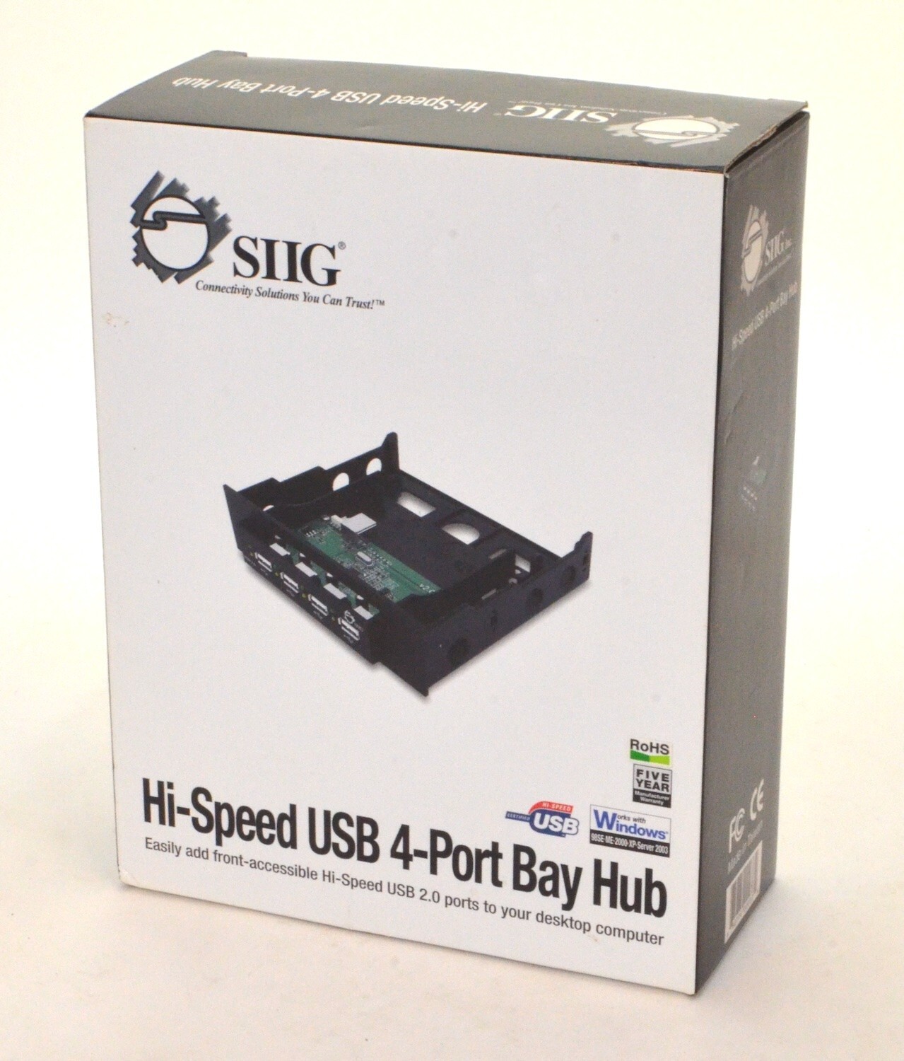 SIIG 4-Port USB 2.0 Front Panel Hub, PC Only *New, Open Box* JU-H42B22-S2