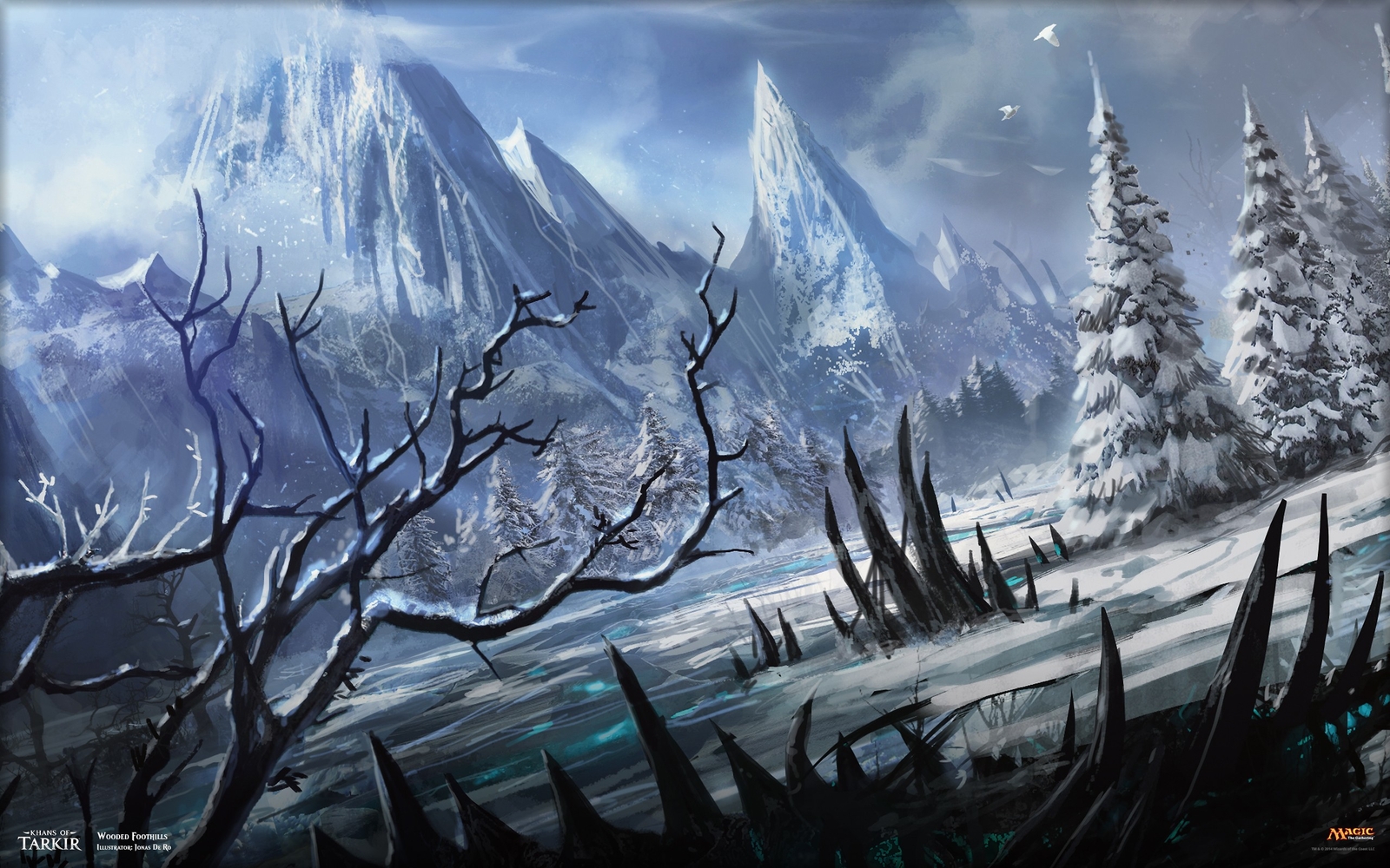 Landscape magic the gathering magic winter snow Custom Gaming Mat Desk