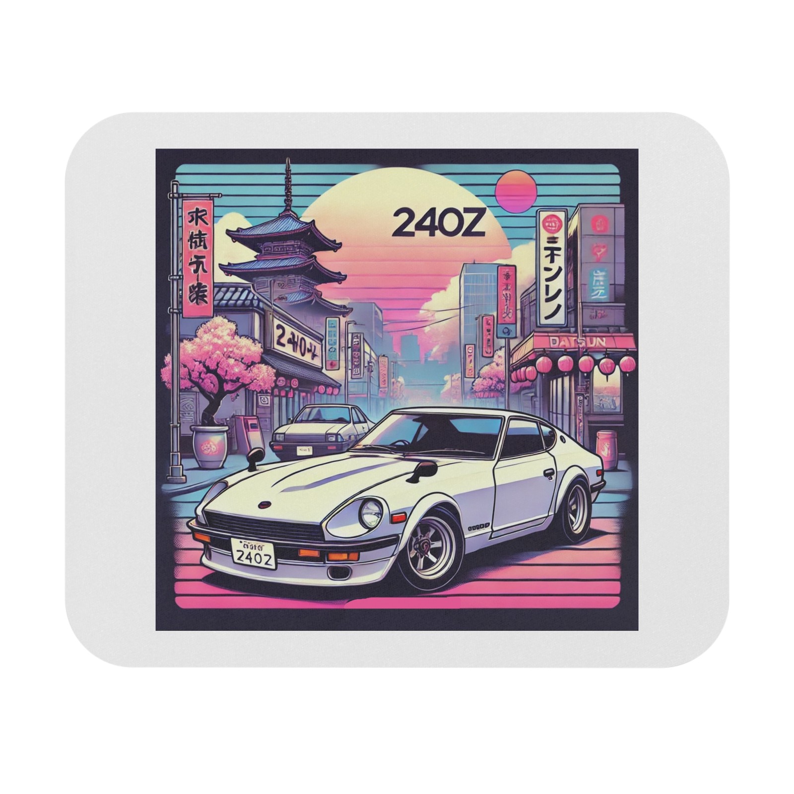 Datsun 240Z Mouse Pad JDM Fairlady Z Classic Car Tokyo Vaporwave Retro Desk Mat