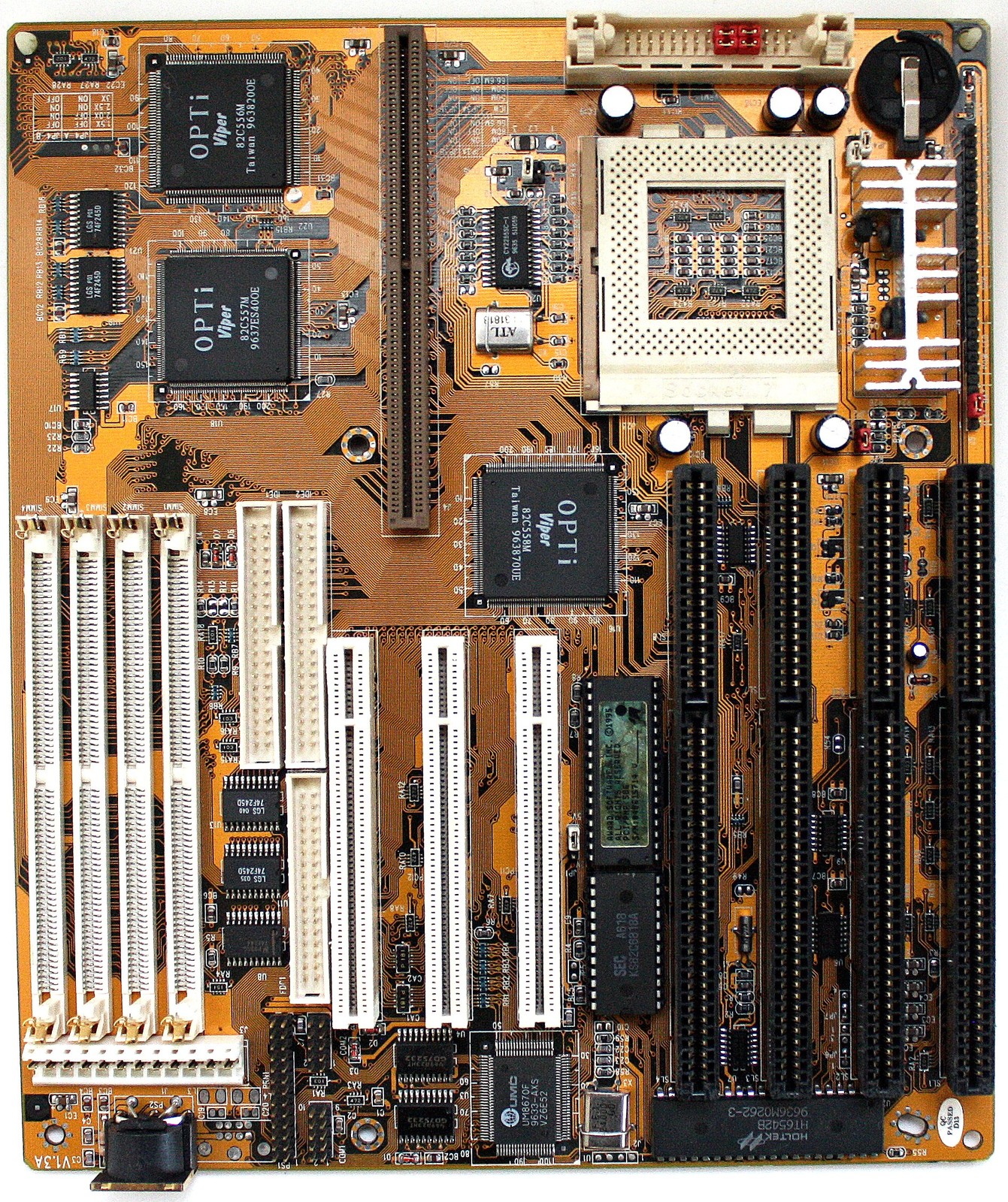 Motherboard, pcchips m519 rev 1.3a, skt 7, 3x pci, 4x isa