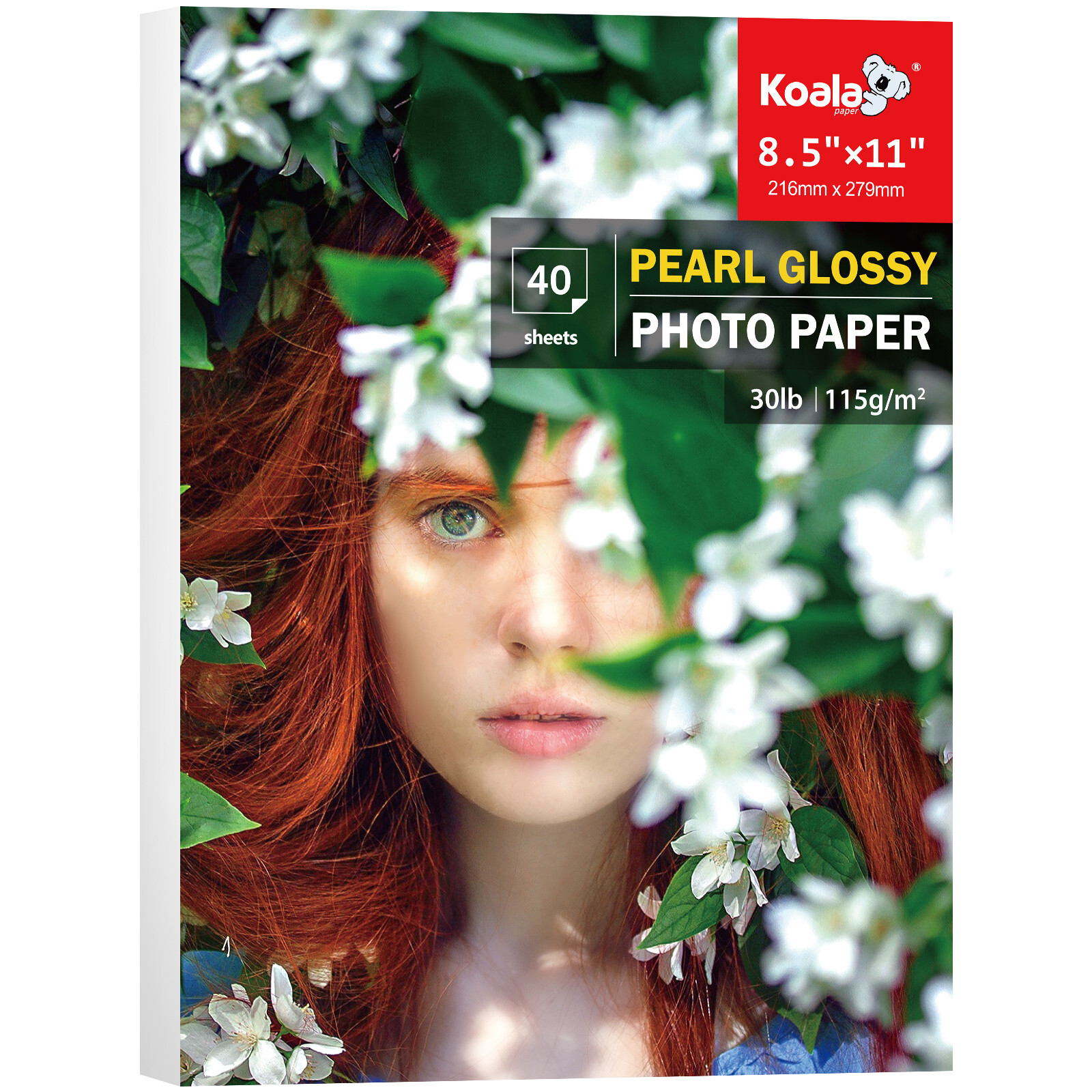 Koala Pearl Glossy Thin Photo Printer Paper 8.5x11 30lb for Inkjet Laser Printer