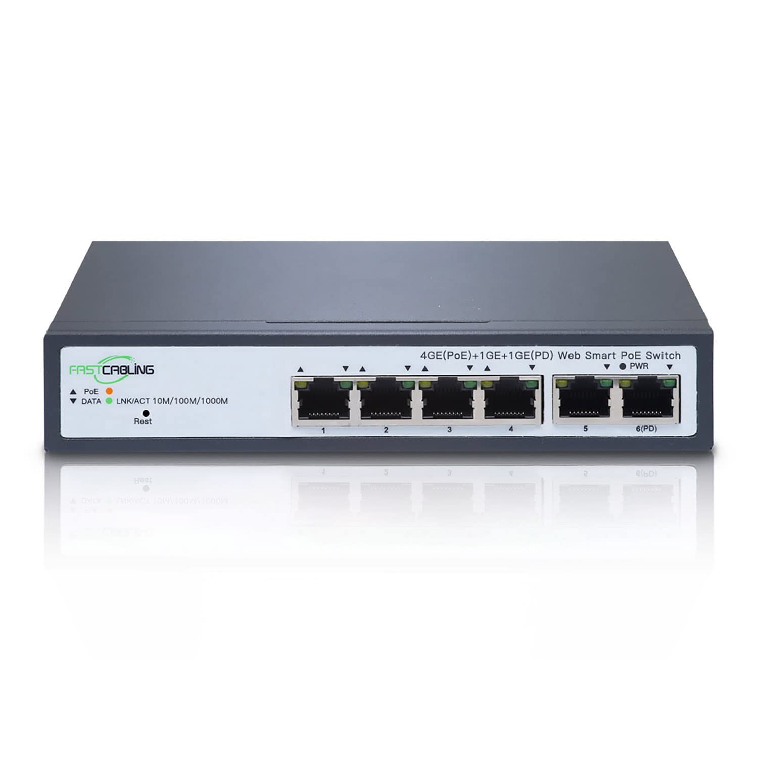 PoE Passthrough Switch 4 Port, VLAN, QoS, Expand Network Port with Existed Ca...