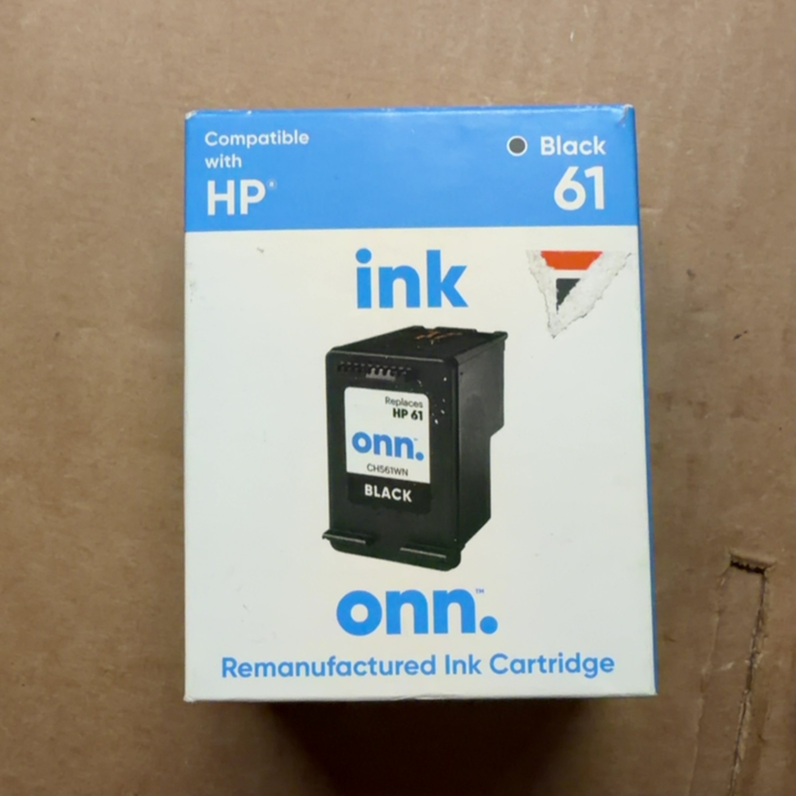 onn Re-manufactured HP 61 Black Ink Cartridge for HP DeskJet ENVY OfficeJet