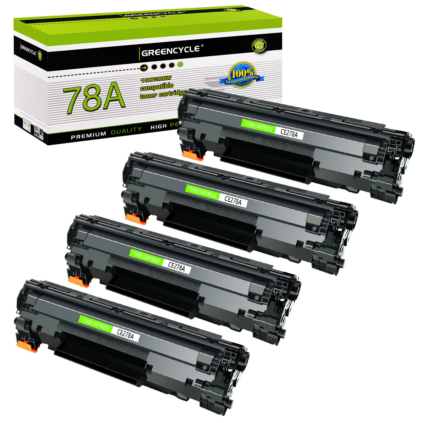 GREENCYCLE 4PK 78A CE278A Toner For HP LaserJet Pro M1536DNF MFP P1560 P1606DN