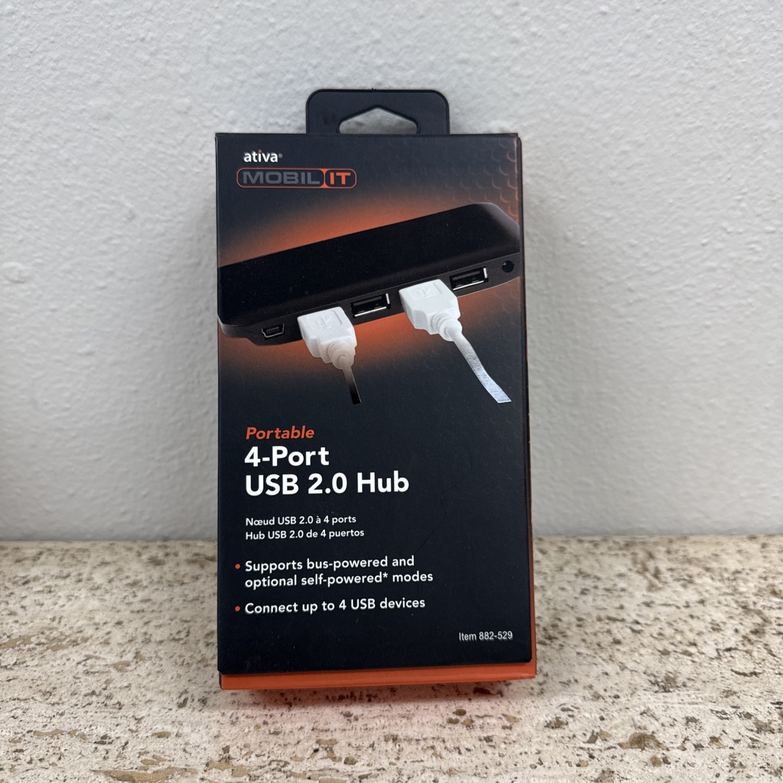 ATIVA MOBIL IT USB 2.0 4-PORT HUB ITEM # 882-529 *NEW