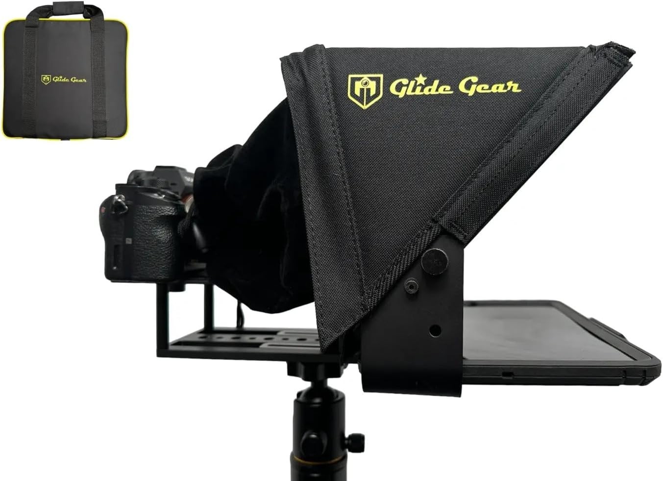 TMP100 Tablet iPad DSLR Video Camera Teleprompter Kit 70/30 Glass Glide Gear