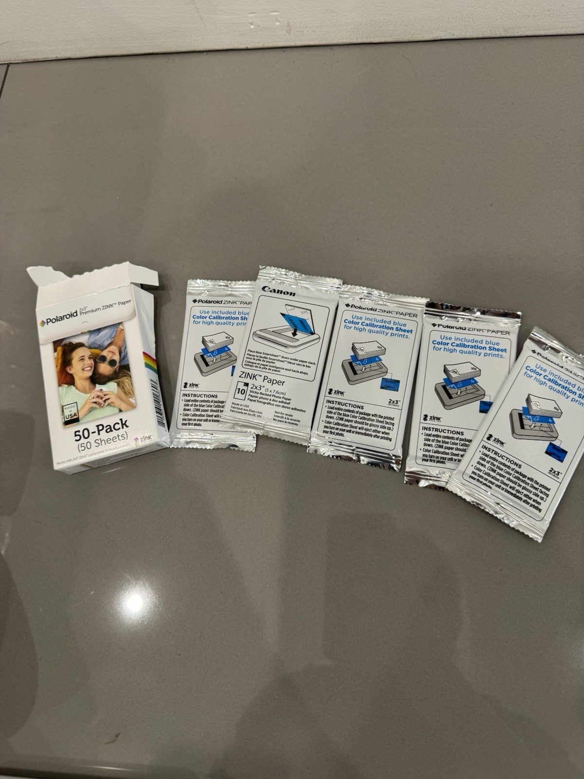 Polaroid 2x3 Premium Zink Photo Paper 5 Packages 50 Photos Total