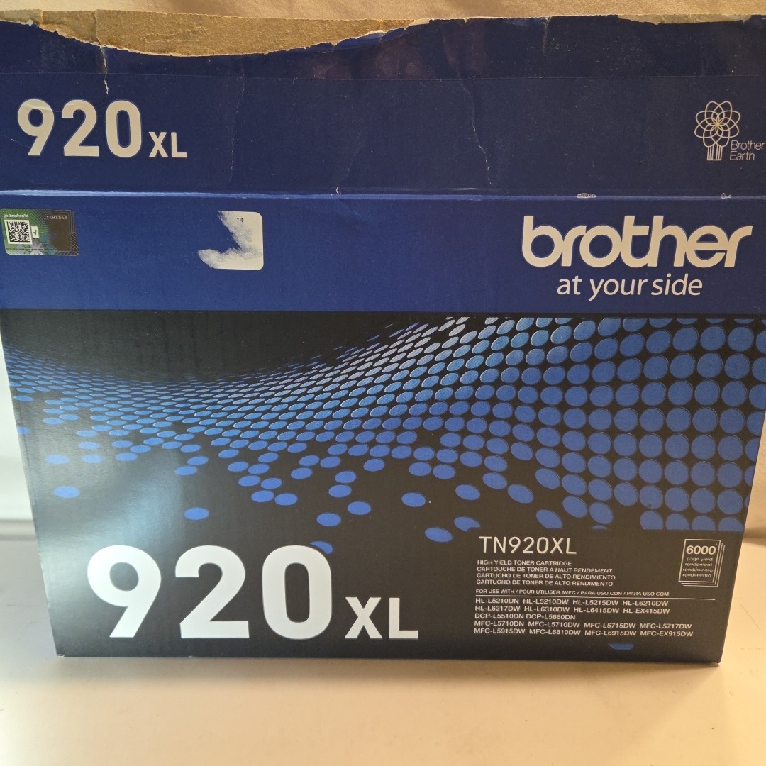 NEW GENUINE - BROTHER TN920XL High-Yield BLACK TONER - 920XL - SEALED BAG