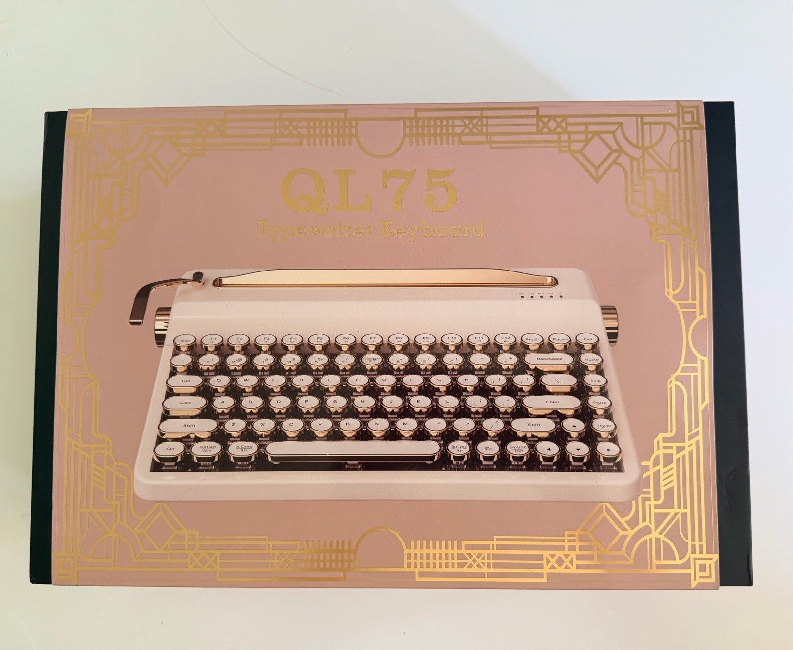 YUNZII QL75 Retro BT Typewriter Mechanical Keyboard Round Keys White