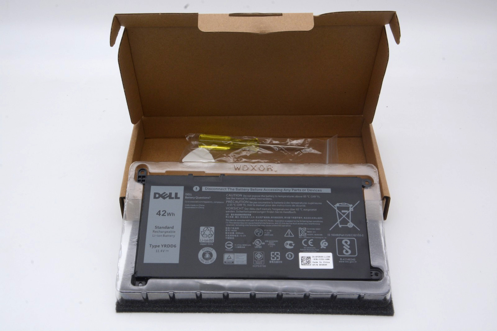 Genuine 42Wh YRDD6 Battery For Dell Inspiron 3493 3582 3583 3593 3793 5480 VM732