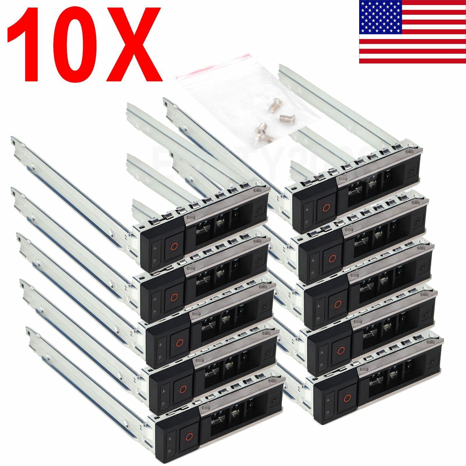 10PCS 3.5" LFF HDD Caddy Tray X7K8W gen14 for Dell PE R740 R740xd R440 R540 R940