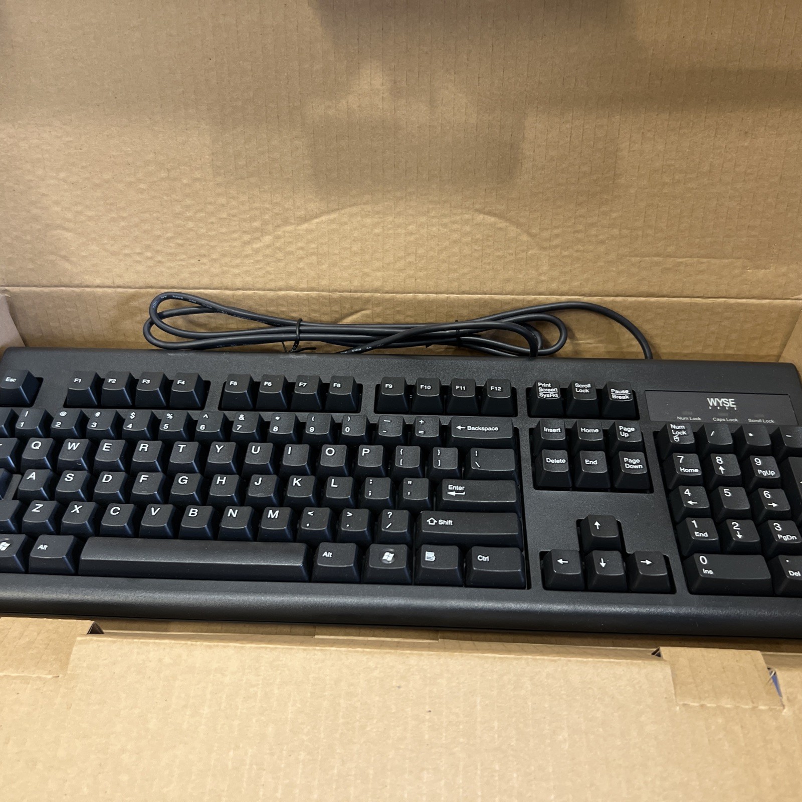 NEW OEM Wyse Dell Keyboard K/B WT, 104K, PS2, Black 770413-01L New In Box