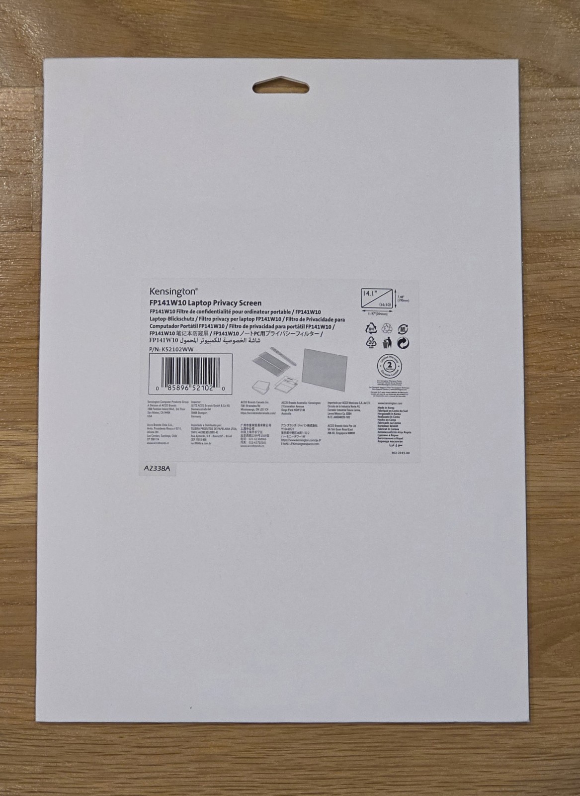 Kensington FP141W10 Privacy Screen for Laptops (14.1)-NEW