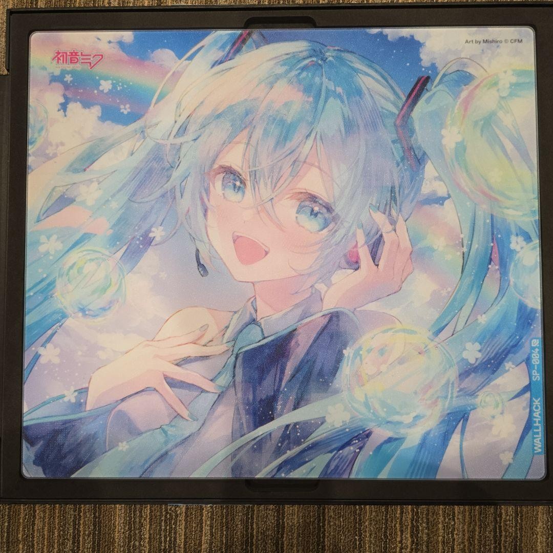 WALLHACK SP-004 Hatsune Miku Glass Gaming Mousepad Limited Edition Nearly Unused