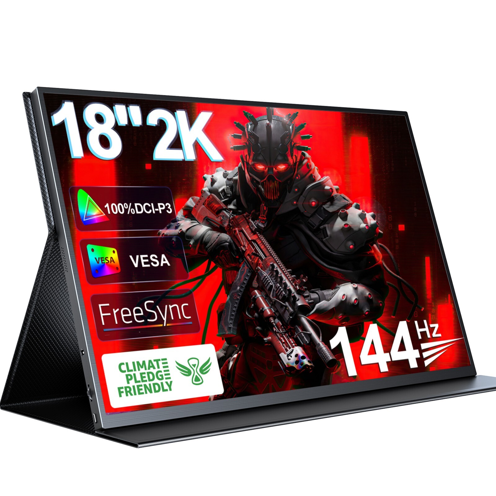 Used | Portable Monitor 18inch 144Hz 2560*1600 IPS Laptop USB C HDMI HDR Monitor
