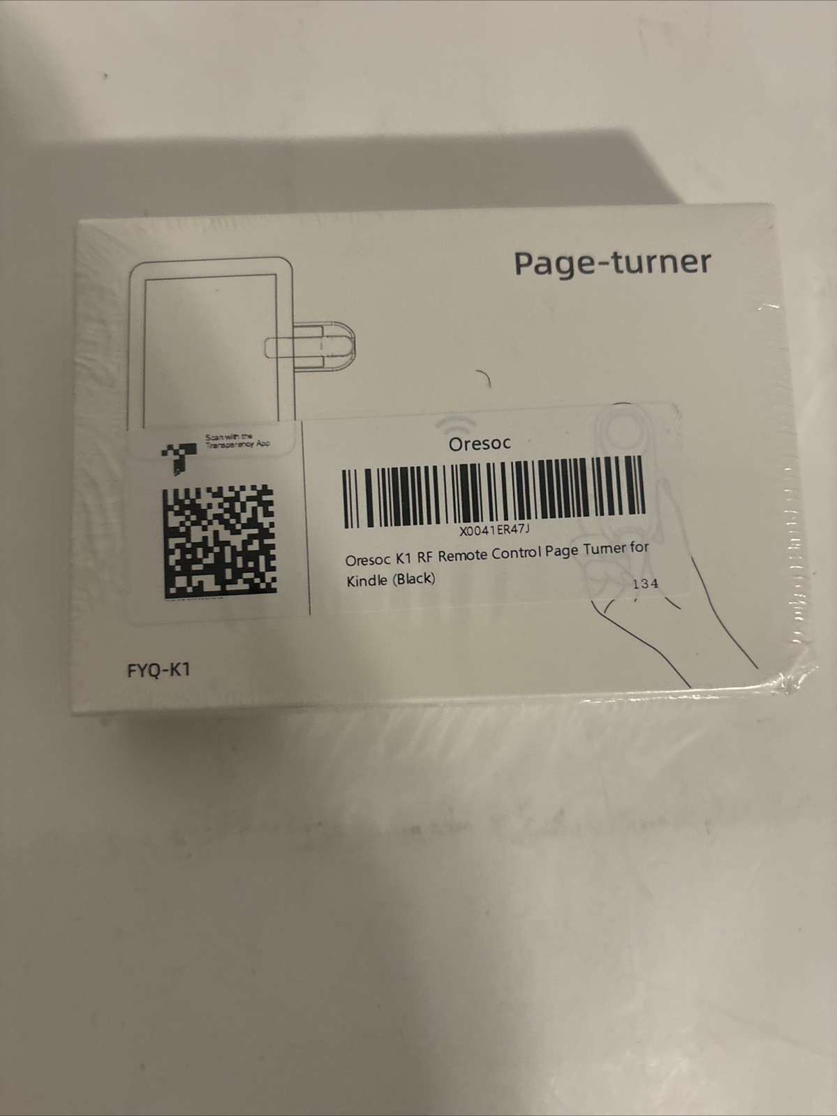 DATAFY Remote Control Page Turner, Black, Model FYQ-K2, Kindle, Apple Compatible