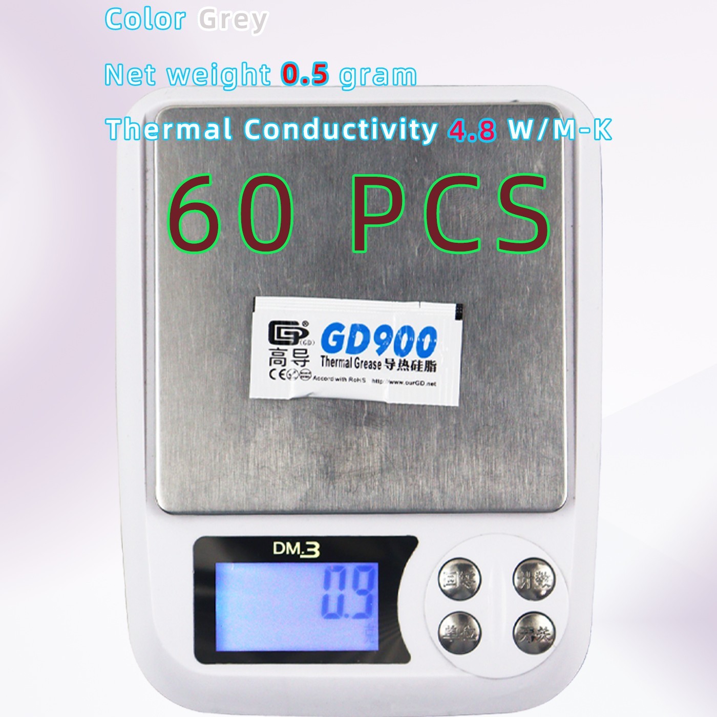 Net weight 0.5 grams GD900 thermal conductive silicone grease MB05