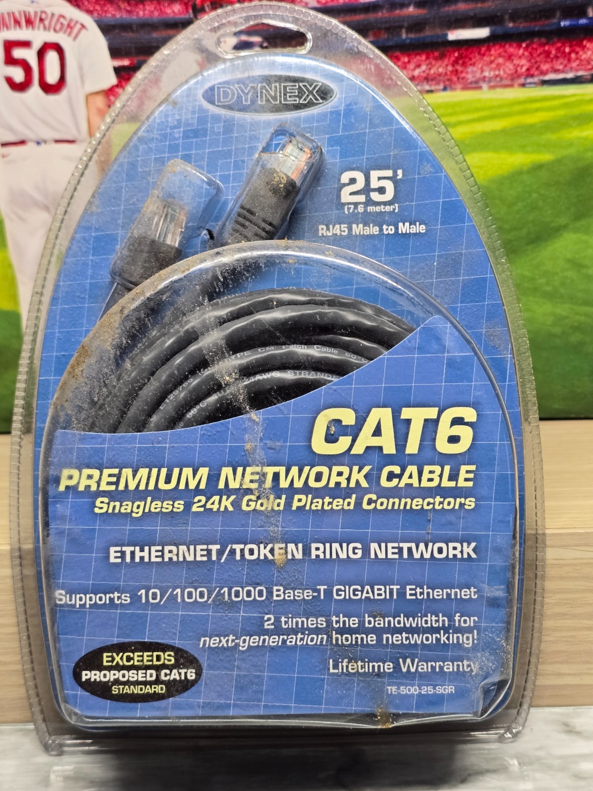 New Sealed Dynex Cat6 25ft Ethernet Computer Premium Network Cable 25'/7.6m