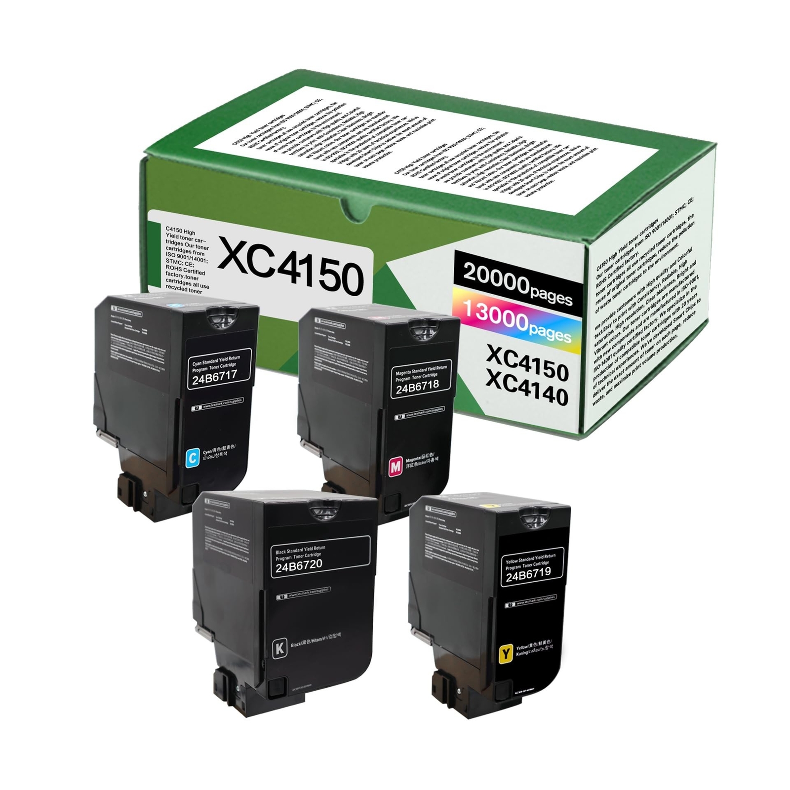 XC4140 XC4150 XC4143 XC4153 High Yield Toner Cartridge Compatible for Lexmark...