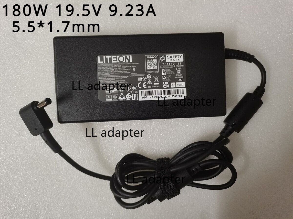 Gneuine LITEON 19.5V 9.23A 180W Charger for Acer Nitro 5 AN515 5.5*1.7mm Adapter