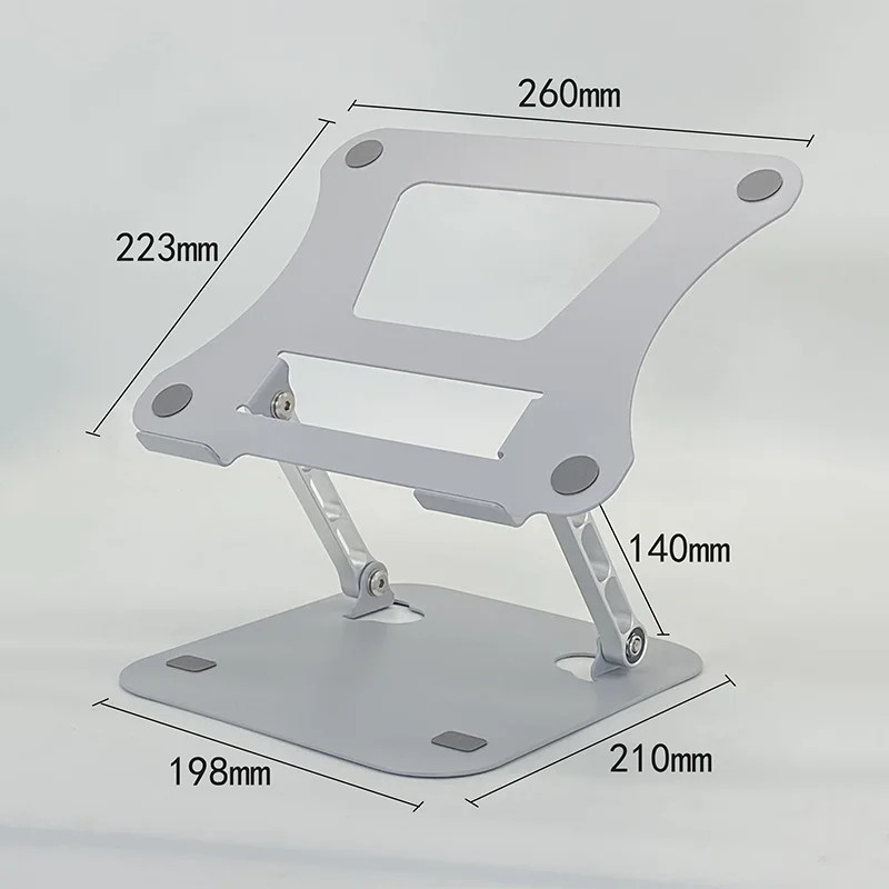 Adjustable Laptop Stand Carbon Steel Foldable Cooling Holder Up to 17 Inch