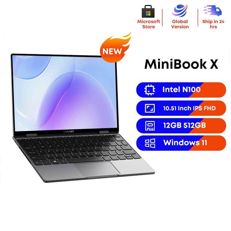CHUWI MiniBook X 10.51inch Windwos 11 Laptop Intel N100 12GB LPDDR5 512GSSD