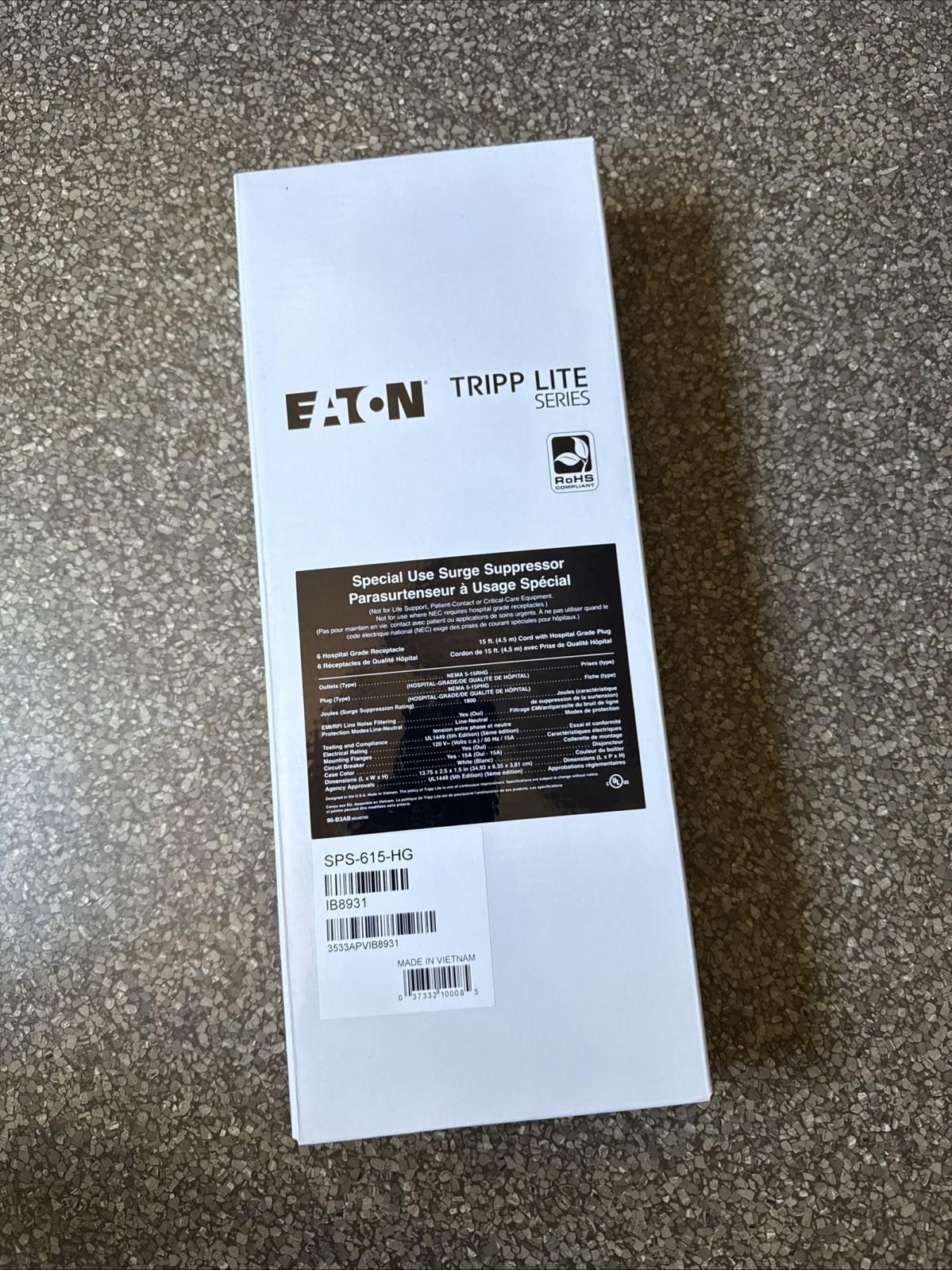 TRIPP LITE PS-615-HG Outlet Strip,6 Outlet New