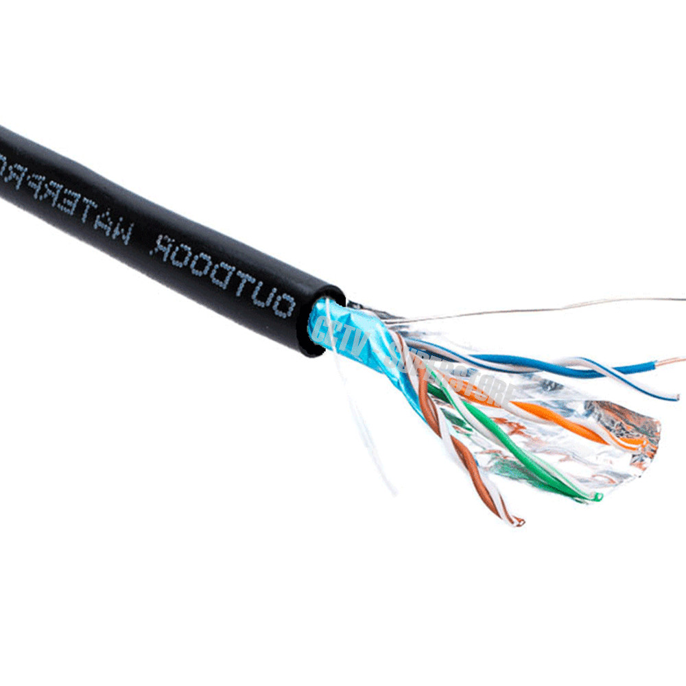 CAT5E 1000FT Outdoor Shielded FTP Ethernet Cable - Direct Burial LAN Network