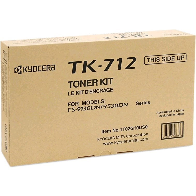 Genuine Kyocera Mita TK712 Black Toner Cartridge 1T02G10US0 FS-9130DN FS-9530DN