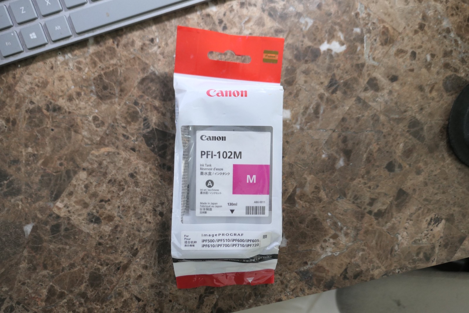 New Sealed Canon PFI-102M Ink Cartridge - Magenta (Expired)