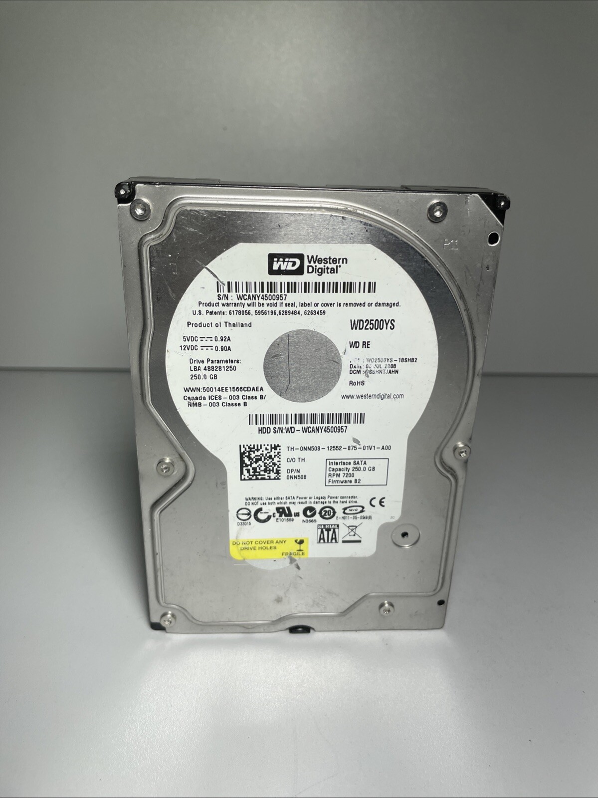 WESTERN DIGITAL WD2500YS-01SHB0 - 250Gb Sata 7.2K