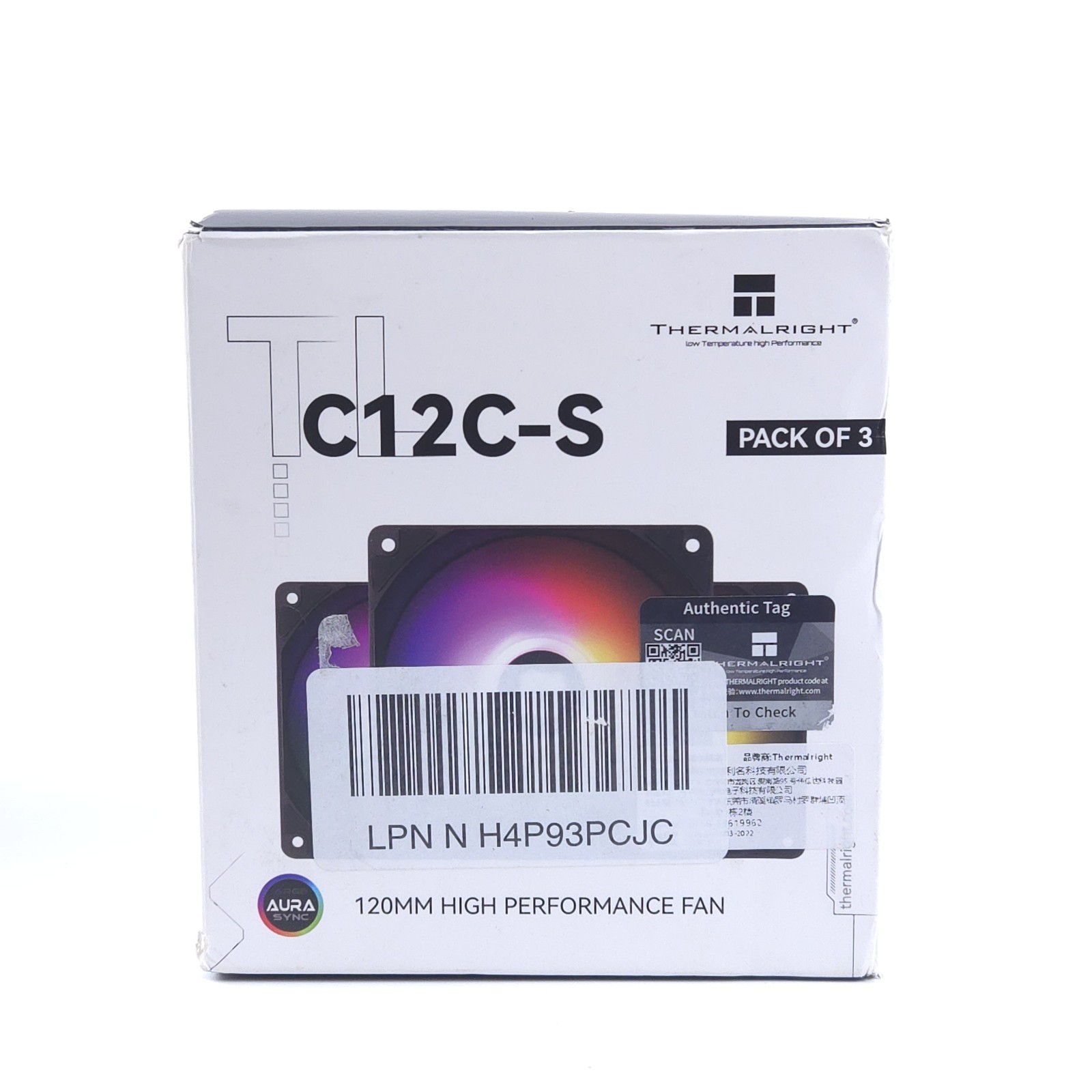 Thermalright TL-C12C-S X3 CPU Fan 120Mm ARGB Case Cooler Fan, 4Pin PWM Silent Co
