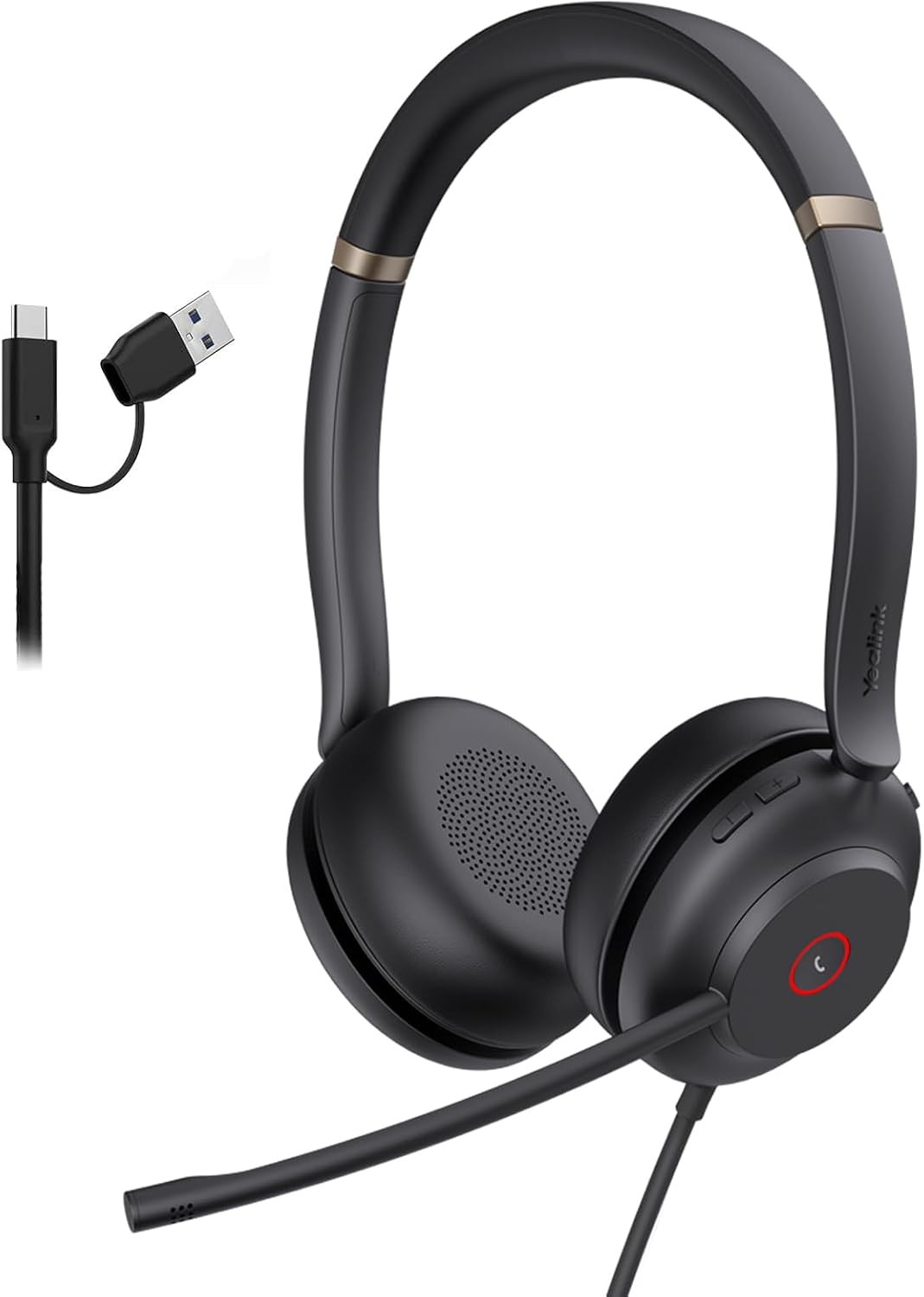 Yealink UH37 USB Headset Noise Canceling Mic Zoom PC