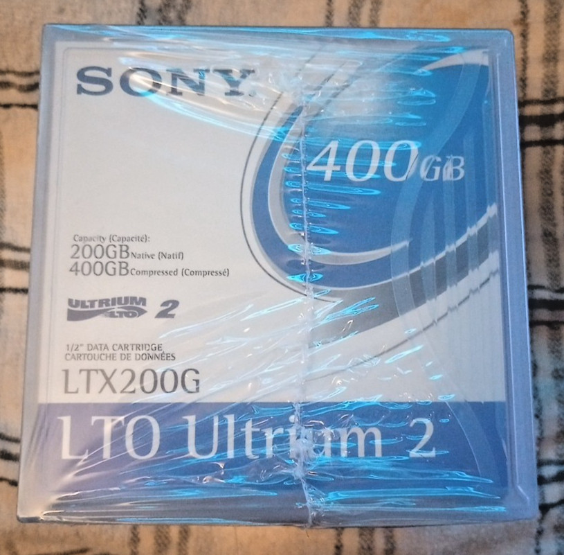 LOT OF 5 SONY LTX200G LTO 200/400GB ULTRIUM 2 DATA TAPE CARTRIDGES NEW SEALED