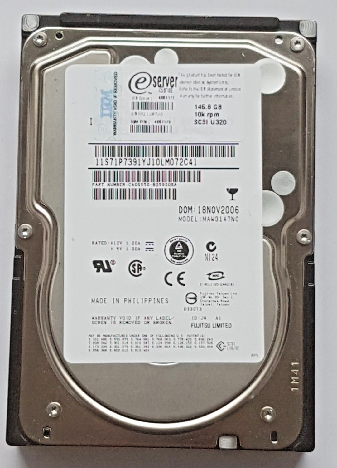 146.8GB IBM MAW3147NC Ultra 320 SCSI 10K RPM 80PIN 8MB HDD 3.5" Hard Drive