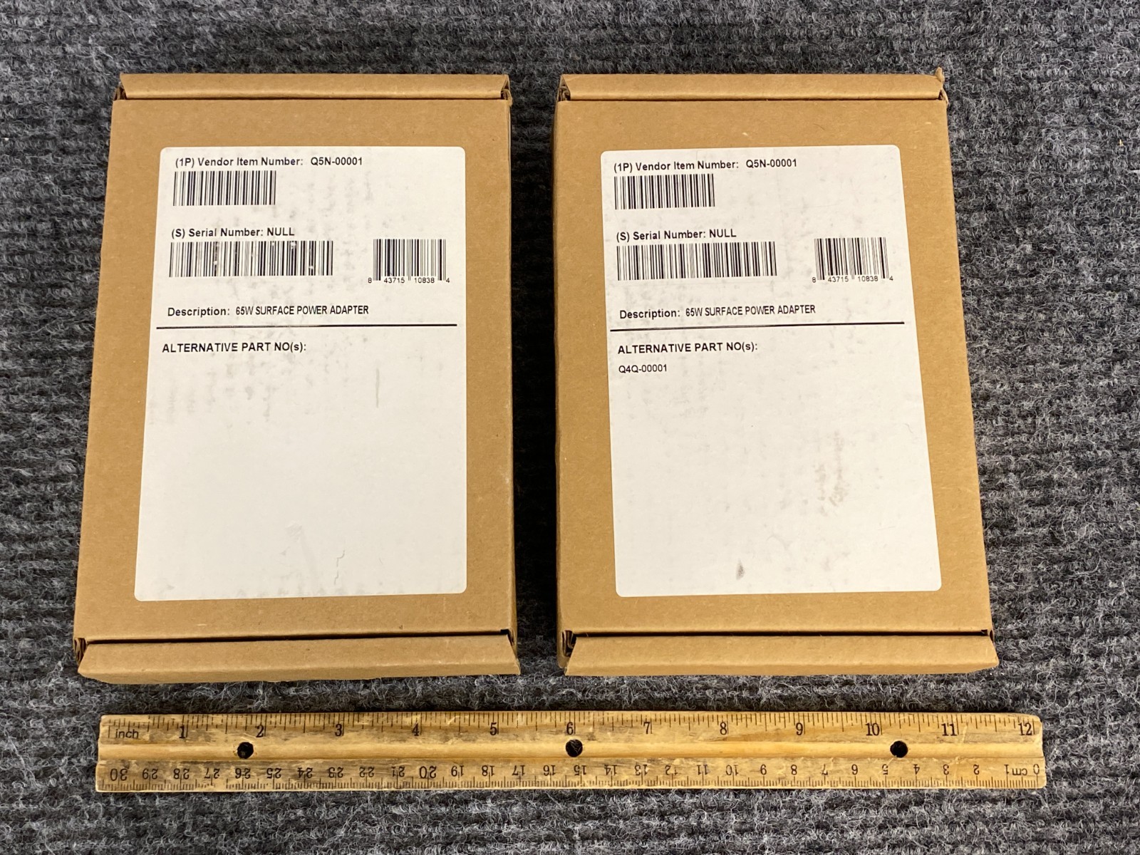 Lot of 2 BTI 65W Surface Pro Power Adapters Q5N-00001 - NIB, Sealed -