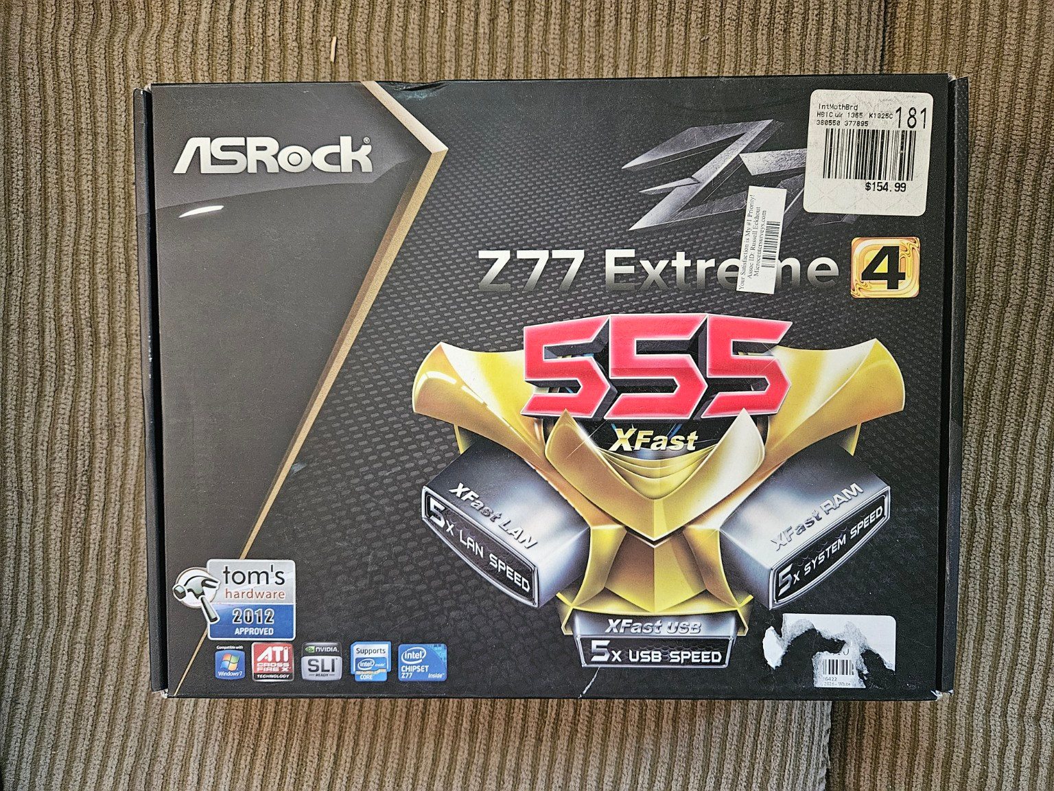 ASRock Z77 Extreme4 ATX Motherboard i5-3570K CPU I/O Shield Tested Working