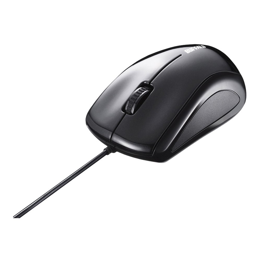 Buffalo Wired Laser Mouse, Black BSMLU108BK