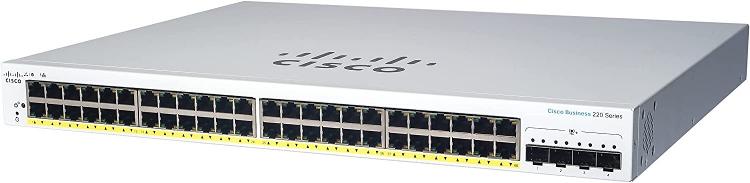 Cisco - CBS220-48T-4G - 48 Port Business Ethernet Smart Switch