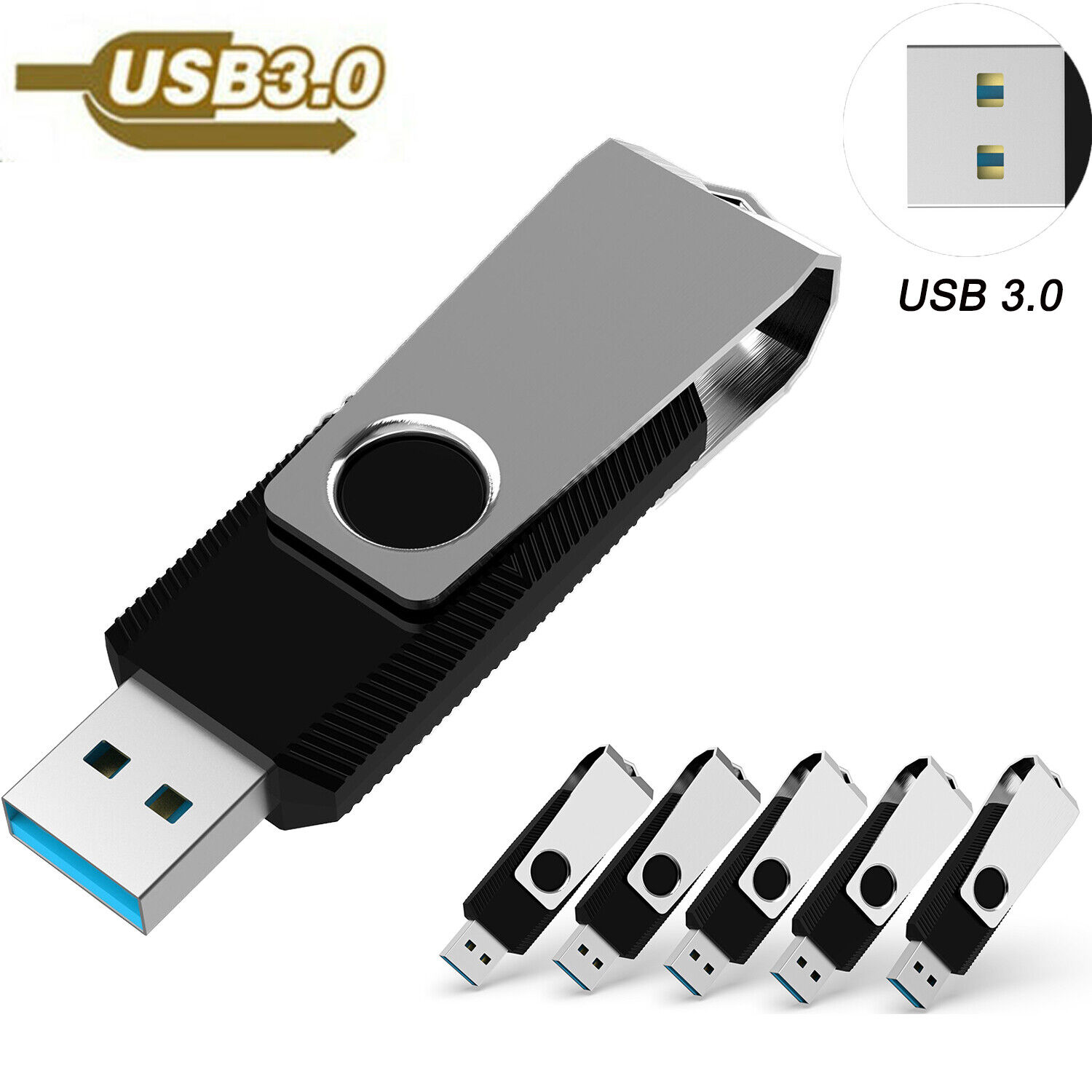 High Speed USB 3.0 Lot 5/ 10x 16GB Metal Anti-skid USB Flash Drive Memory Sticks