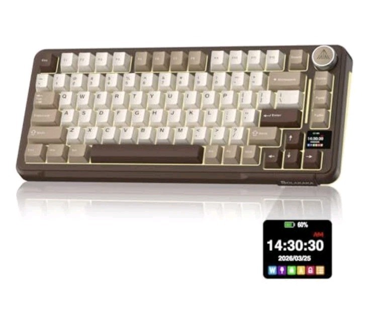 SOLAKAKA A75 PRO 75% Wireless Mechanical Keyboard with Screen and Knob NEW